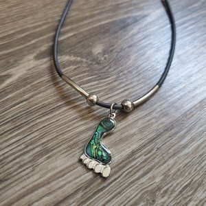 18 inch foot pendant necklace  Beachy summertime fun